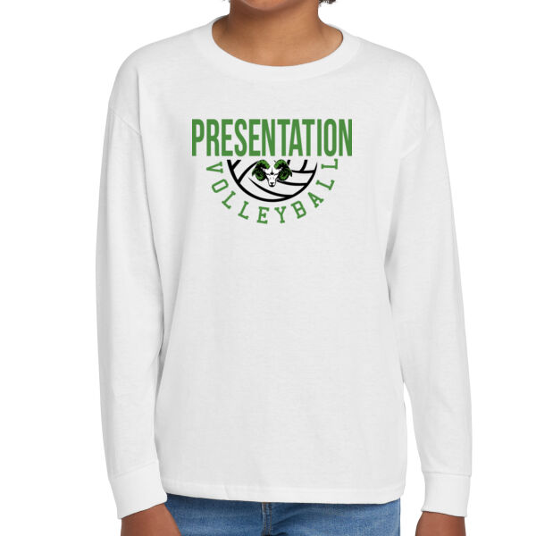Presentation Volleyball Youth Heavy Cotton 100% Cotton Long Sleeve T Shirt Thumbnail
