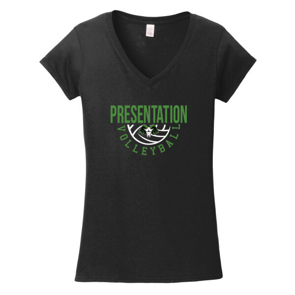 Presentation Volleyball Softstyle Ladies Fit V Neck T Shirt Thumbnail
