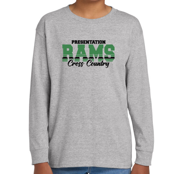 Presentation CYO XC Gray Youth Heavy Cotton 100% Cotton Long Sleeve T Shirt Thumbnail